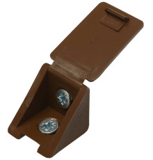 ЗУБР цвет дуб, 4.0 x 15 мм, 4 шт, мебельный уголок с шурупом (4-308256-1)