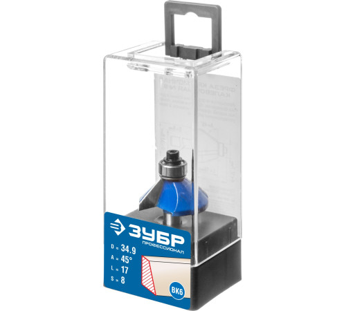 ЗУБР 34.9 x 16 мм, фреза кромочная калевочная (фасочная) №9, Профессионал (28711-34.9) купить  в Сочи