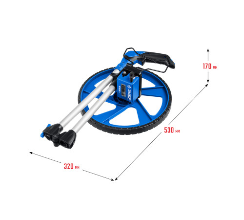 ЗУБР 0.1 - 9999 м, измерительное колесо, (курвиметр) со складной алюминиевой рукояткой, Профессионал (34880) купить  в Сочи