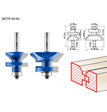ЗУБР 50 x 30 мм, хвостовик 8 мм, набор фрез для вагонки, Профессионал (28770-50-H2)