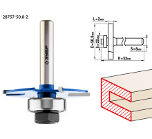 ЗУБР 50.8 x 2 мм, хвостовик 8 мм, фреза горизонтально-пазовая, Профессионал (28757-50.8-2)