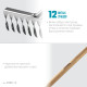 GRINDA PS-12 WOOD, 370 х 105 х 1300 мм, 12 витых зубцов, нержавеющая сталь, деревянный черенок, садовые грабли, PROLine (39481-12) купить  в Сочи