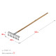 GRINDA PS-12 WOOD, 370 х 105 х 1300 мм, 12 витых зубцов, нержавеющая сталь, деревянный черенок, садовые грабли, PROLine (39481-12) купить  в Сочи
