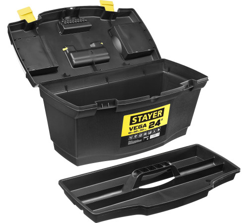 STAYER VEGA-24, 610 х 320 х 300 мм, (24″), пластиковый ящик для инструментов (38105-21) купить в Сочи STAYER VEGA-24, 610 х 320 х 300 мм, (24″), пластиковый ящик для инструментов (38105-21) купить в Сочи