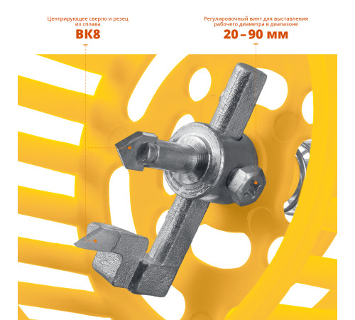 STAYER 20 - 90 мм, с защитной решеткой, по кафелю и керамике ″Балеринка″, регулируемое сверло (33342) купить  в Сочи