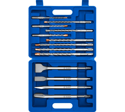 ЗУБР БУРАН, 13 шт, 250 мм, SDS-plus, набор зубил, Профессионал (29360-H13) купить  в Сочи