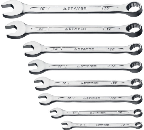 STAYER HERCULES, 8 шт, 8 - 19 мм, набор комбинированных гаечных ключей, Professional (27085-H8) купить в Сочи STAYER HERCULES, 8 шт, 8 - 19 мм, набор комбинированных гаечных ключей, Professional (27085-H8) купить в Сочи