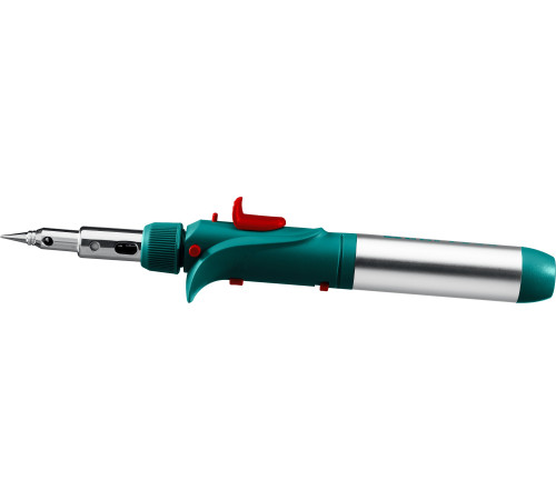 KRAFTOOL SolderGas, 120 K, 30 - 120 Вт, 1300°С, горелка, фен, пьезоподжиг, набор 10 в 1, газовый паяльник (55503-H10) купить  в Сочи