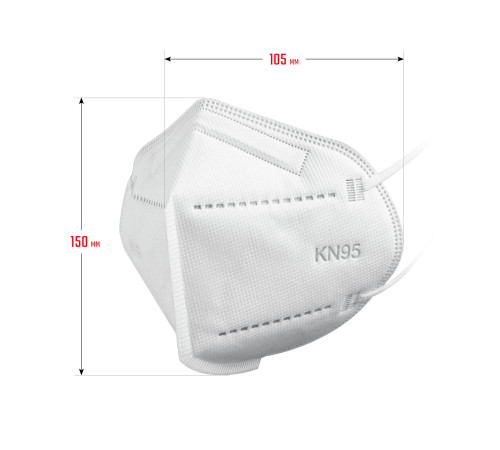 ЗУБР KN-95, класс защиты FFP2, 10 шт, фильтрующая полумаска (11165-2) купить  в Сочи