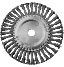 MIRAX 200 мм, жгутированная стальная проволока 0.5 мм, щетка дисковая для УШМ (35140-200)