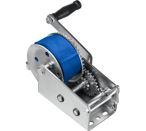 ЗУБР 0.9 т, 10 м, ручная барабанная тяговая ленточная лебедка, Профессионал (43115-0.9) купить  в Сочи