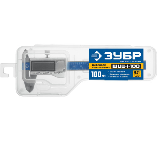 ЗУБР ШЦЦ-I-100-0.01, 100 мм, электронный штангенциркуль, Профессионал (34463-100) купить  в Сочи