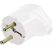 ВИЛКА 220V с/з, УГЛОВАЯ,БЕЛАЯ 16А Smart BUY