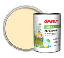 ОРЕОЛ Эмаль акриловая универсальная глянцевая слоновая кость 0,9 кг