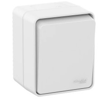 Выключатель одноклавишный IP54 10АХ белый Шнайдер Schneider AtlasDesign Profi54