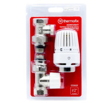 Комплект "THERMOFIX" (клапан прямой+термоголовка+клапан настроечный)1/2"