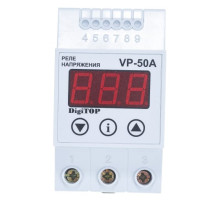 Реле напряжения/тока 1ф на DIN рейку 50А VР-50A DigiTOP