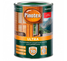 Pinotex Ultra влагостойкая защитная лазурь для древесины CLR база под колеровку (1л) 
