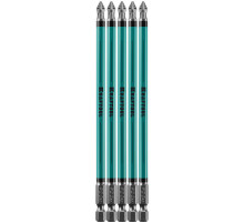 KRAFTOOL Optimum Line Биты, PZ2, тип хвостовика E 1/4″, 150 мм, 5 шт в блистере