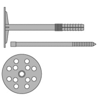 Дюбель-гвоздь для изоляции 10х100 с пластиковым гвоздем (1шт) DAXMER
