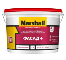 Marshall Фасад+ краска водно-дисперсионная для фасадных поверхностей глубокоматовая база BW (9л) 