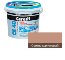 Затирка эластич. водооттал. противогриб. Церезит CE 40 светло-коричневый (2 кг)
