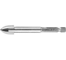 STAYER 14 мм, 4х кромка, HEX 1/4, Сверло по стеклу и кафелю (2985-14)
