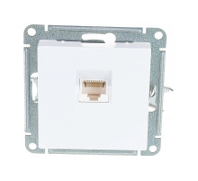 Розетка 1 гн комп RJ45 с/у (интернет) белый механизм Шнайдер Schneider Atlas ATN000183