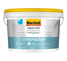 Marshall Maestro Белый потолок Люкс краска водно-дисперсионная для потолков глубокоматовая база BW (2,5л)