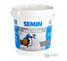 SEMIN SOUS-COUCHE AIRLESS Грунт-краска (грунтовка) (бел.кр) под покраску, декор, шпак 22 кг Семин