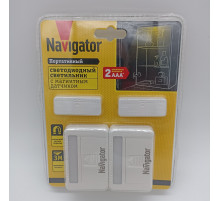 Navigator светильник мебельный (2 шт) NPL-07-2xR03-4K-LED-MC, датч.откр. движ. 65х43х15 14228