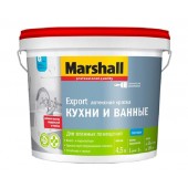 Marshall Для кухни и Ванной краска водно-дисперсионная для стен и потолков повышенной влагостойкости матовая база BW (4,5л) 
