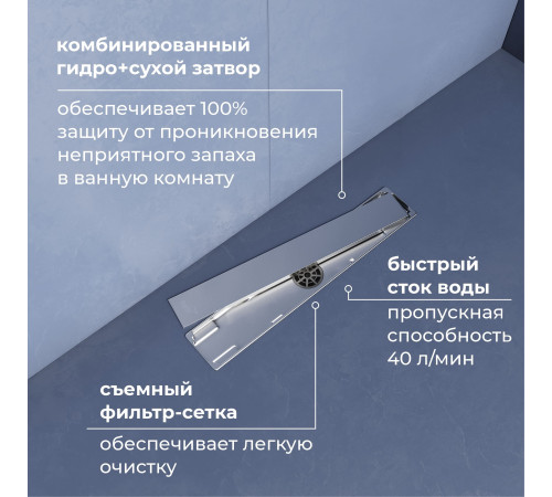 Душевой трап двухсторонний линейный, хром RGW SDR-22 (400) купить в Сочи Душевой трап двухсторонний линейный, хром RGW SDR-22 (400) купить в Сочи