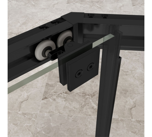 Душевой уголок стекло 6 мм, пятиугольный, форма трапеция, раздвижная дверь, RGW PA-86B (Прозрачное, 900x900) купить  в Сочи