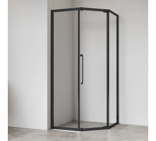 Душевой уголок стекло 6 мм, пятиугольный, форма трапеция, раздвижная дверь, RGW PA-86B (Прозрачное, 900x900) купить  в Сочи