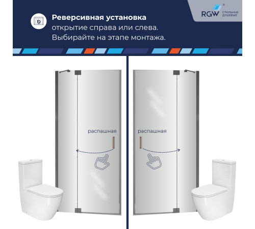 Душевая дверь RGW HO-014 (Матовое-Сатинат, 1300) купить  в Сочи