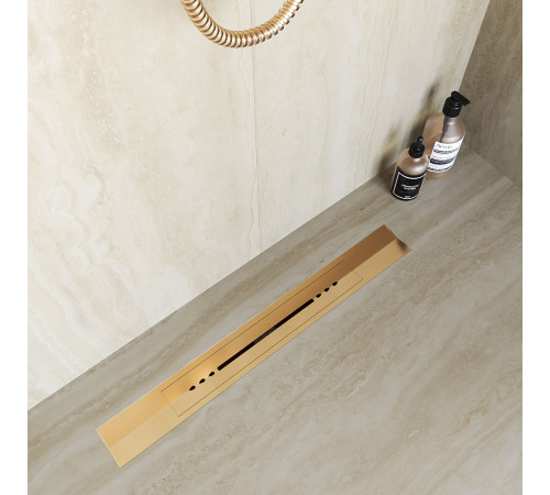 Душевой трап, обрезной, V-образный золото BRUSH RGW SDR-53Gb купить  в Сочи