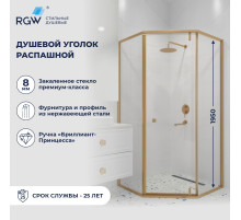Душевой уголок RGW HO-088Gb (Прозрачное, 1000x1000)