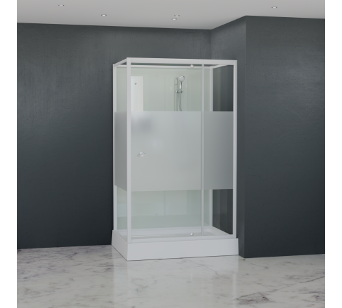 Душевая кабина прямоугольная, распашная дверь, стеклянная, профиль белый - RGW AN-207 (700x900, Белый) купить  в Сочи