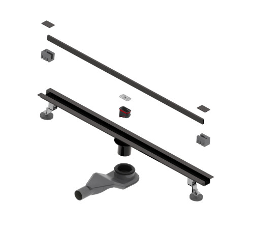 Душевой трап обрезной - SDR-50B - черный (600) купить  в Сочи