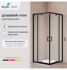 Душевой уголок RGW PA-038B (Прозрачное, 800x800)