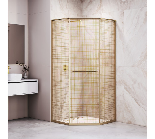 Душевой уголок RGW SV-82Gb "L" (Золотая вуаль, 900x900) купить  в Сочи