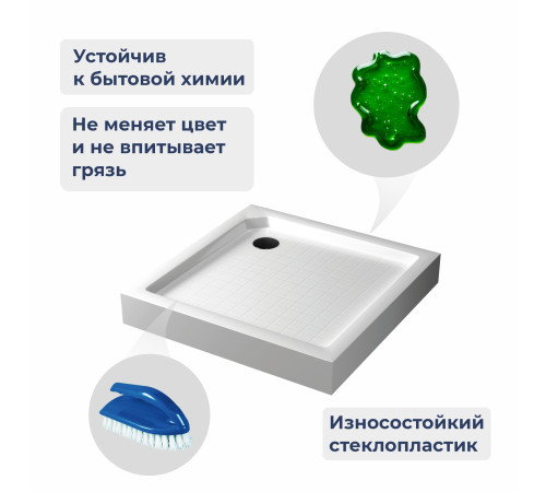 Душевой поддон квадратный RGW SMC-W Белый (900x900) купить  в Сочи