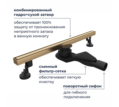 Душевой трап RGW SDR-51Gb (600) купить  в Сочи