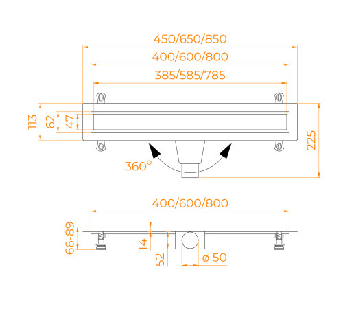 Душевой лоток Drain Leo-31 (800) купить  в Сочи