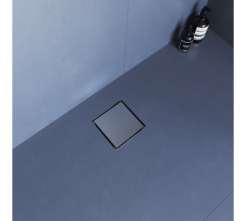 Душевой трап RGW SDR-10 квадратный, хром, металлическая крышка, горизонтальный слив (100x100) купить  в Сочи