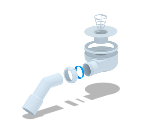 Сифон для поддонов E351C-01 Волна Графит купить  в Сочи