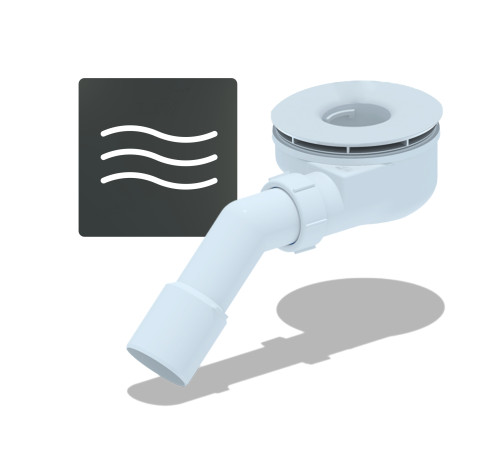 Сифон для поддонов E351C-01 Волна Графит купить  в Сочи