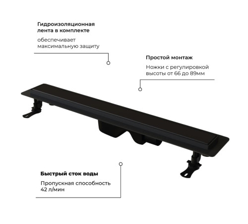 Душевой лоток Drain Leo-31 (600) купить  в Сочи