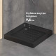 Поддон для душа квадратный керамический RGW CR B Черный 900x900 купить в Сочи